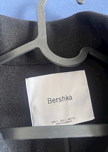 s Beden siyah Renk Siyah Düğmeli Uzun Kaban