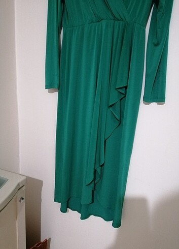 40 Beden turkuaz Renk Uzun elbise