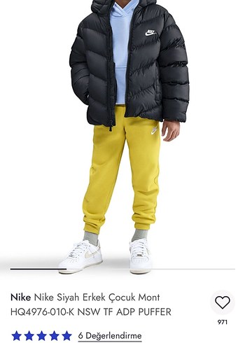 Nike Erkek Çocuk Siyah Şişme Mont - Görsel 2