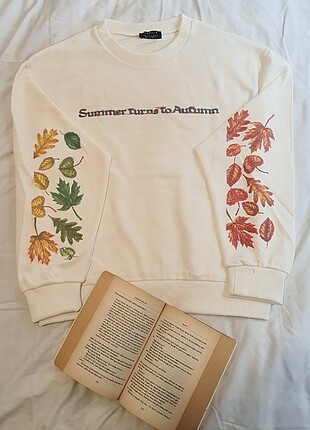 Özel tasarım kol baskılı sweatshirt