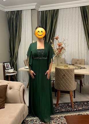 44 Beden yeşil Renk Abiye 