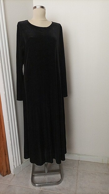 Uzun kadife elbise 