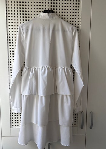 Kadriye Baştürk Fırfırlı Beyaz Uzun Kollu Gömlek - Görsel 7