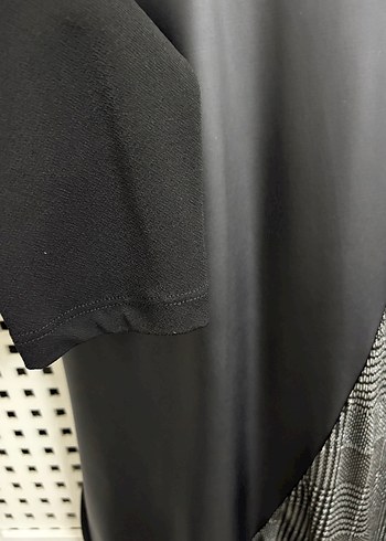 Uzun Kollu Siyah Gri Baskılı Kadın Tunik - Görsel 6