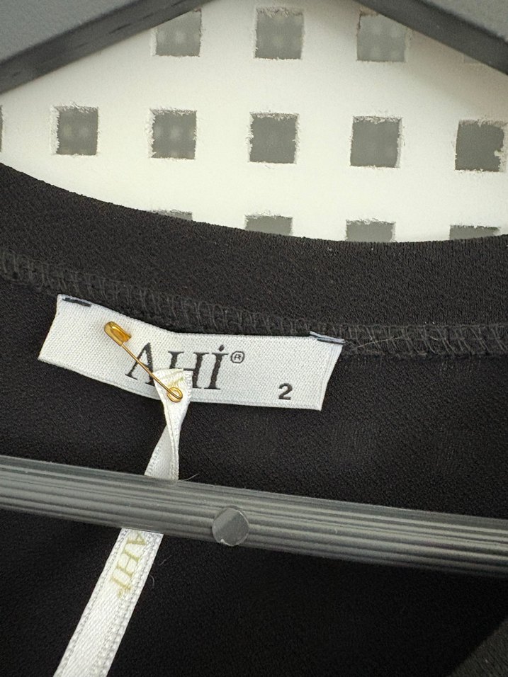 Uzun Kollu Siyah Gri Baskılı Kadın Tunik - Görsel 3