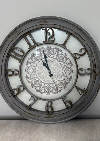 Gri Dekoratif Duvar Saati - Görsel 2