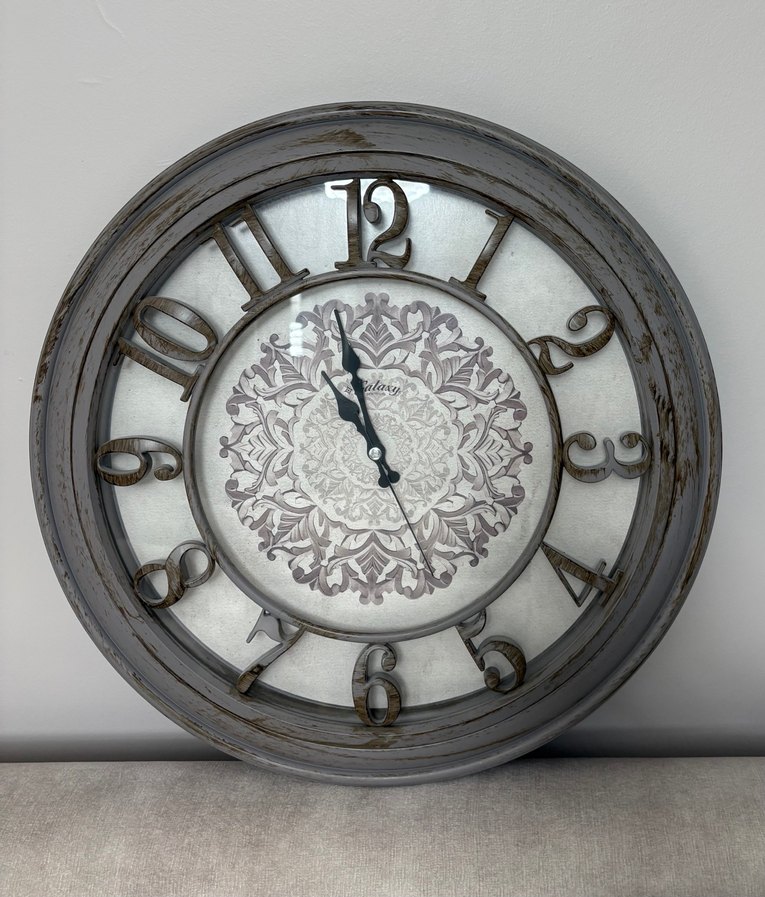 Gri Dekoratif Duvar Saati - Görsel 2