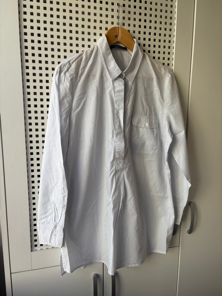 Mango Çizgili Pamuklu Kadın Gömlek - Görsel 3