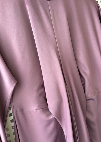 Mor Drapeli Uzun Kadın Elbise - Görsel 5