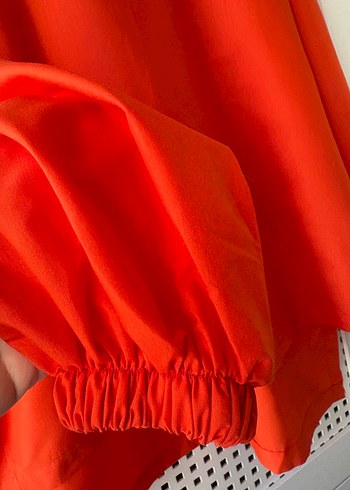 Aybike Turuncu Yüksek Yakalı Bluz - Görsel 3