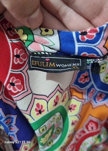 Renkli Bohem Uzun Kollu Uzun Elbise - Görsel 5