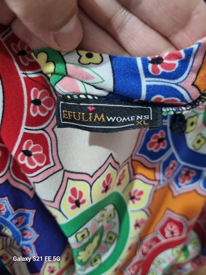 Renkli Bohem Uzun Kollu Uzun Elbise - Görsel 5