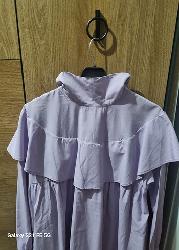 Uzun Kollu Lila Hamile Bluzu - Görsel 3