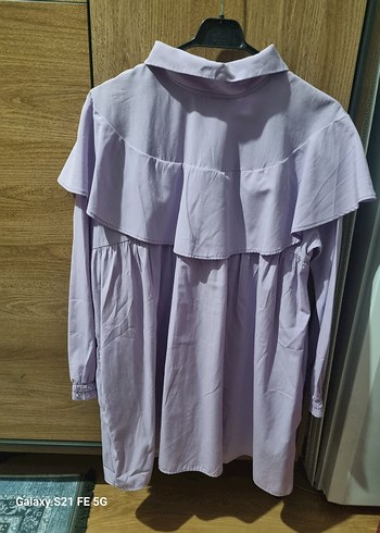 Uzun Kollu Lila Hamile Bluzu - Görsel 2