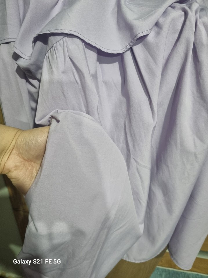 Uzun Kollu Lila Hamile Bluzu - Görsel 5