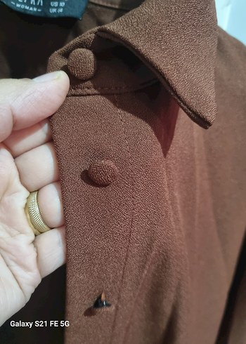 Düğmeli Kahverengi İkili Takım - Görsel 4