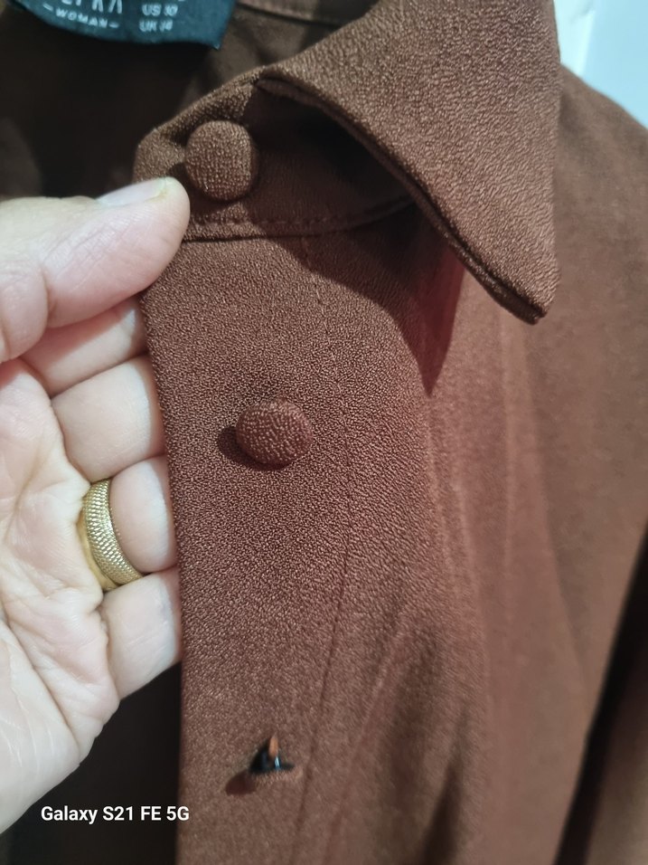 Düğmeli Kahverengi İkili Takım - Görsel 4