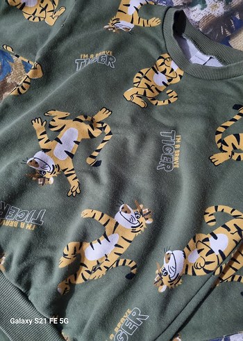 Erkek Çocuk Kaplan Baskılı Eşofman Takımı - Görsel 2