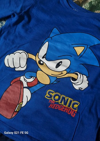 Erkek Çocuk Mavi Sonic Baskılı Eşofman Takımı - Görsel 3