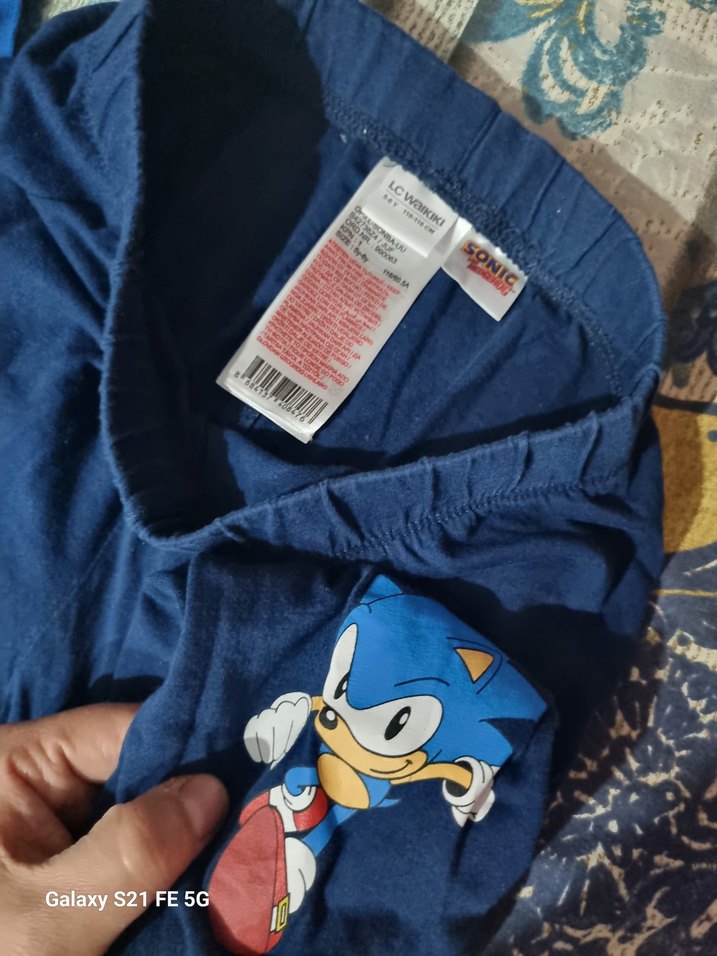 Erkek Çocuk Mavi Sonic Baskılı Eşofman Takımı - Görsel 4