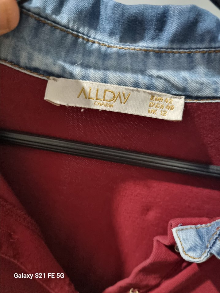 Bordo Düğmeli Kadın Tunik - Görsel 4