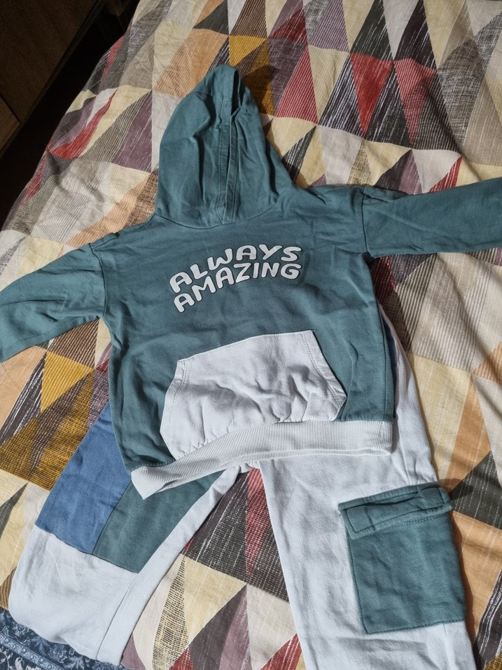 Gri Bağcıklı Erkek Çocuk Eşofman Takımı - Görsel 2