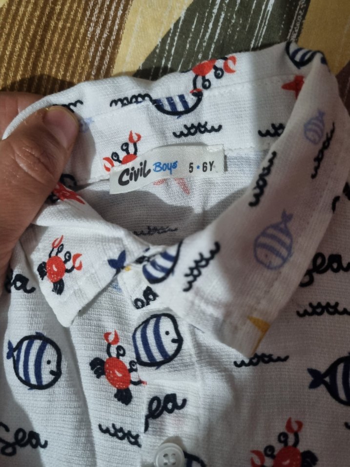 Erkek Çocuk Uzun Kollu Desenli Gömlek - Görsel 5