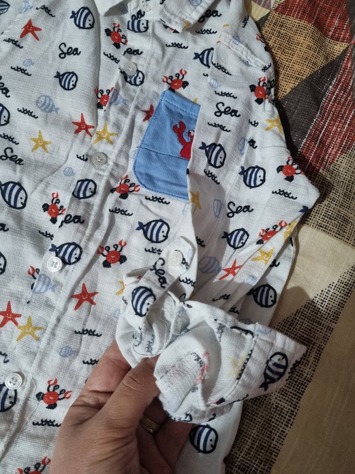 Erkek Çocuk Uzun Kollu Desenli Gömlek - Görsel 3