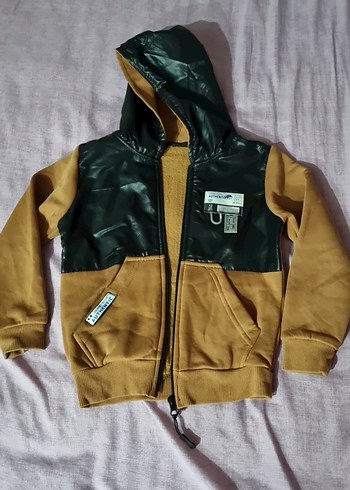 Erkek Çocuk Kahverengi Kapüşonlu Eşofman Takımı - Görsel 2