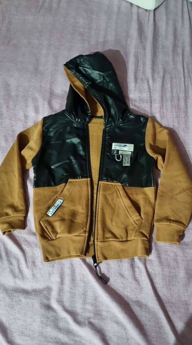 Erkek Çocuk Kahverengi Kapüşonlu Eşofman Takımı - Görsel 2