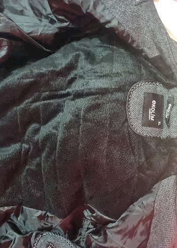 Gri Erkek Midi Yün Kaban - Görsel 7