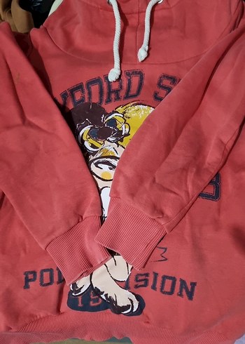 Kız Çocuk Kapüşonlu Baskılı Sweatshirt - Görsel 3