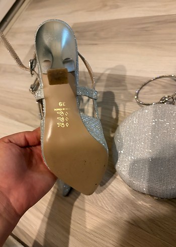 Uzun Siyah Drapeli Abiye Elbise (şal,ayakkabı ve çanta ile) - Görsel 8