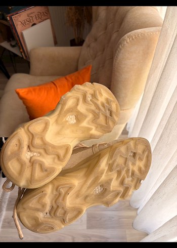 Elle Bej Bağcıklı Kadın Spor Ayakkabı - Görsel 3