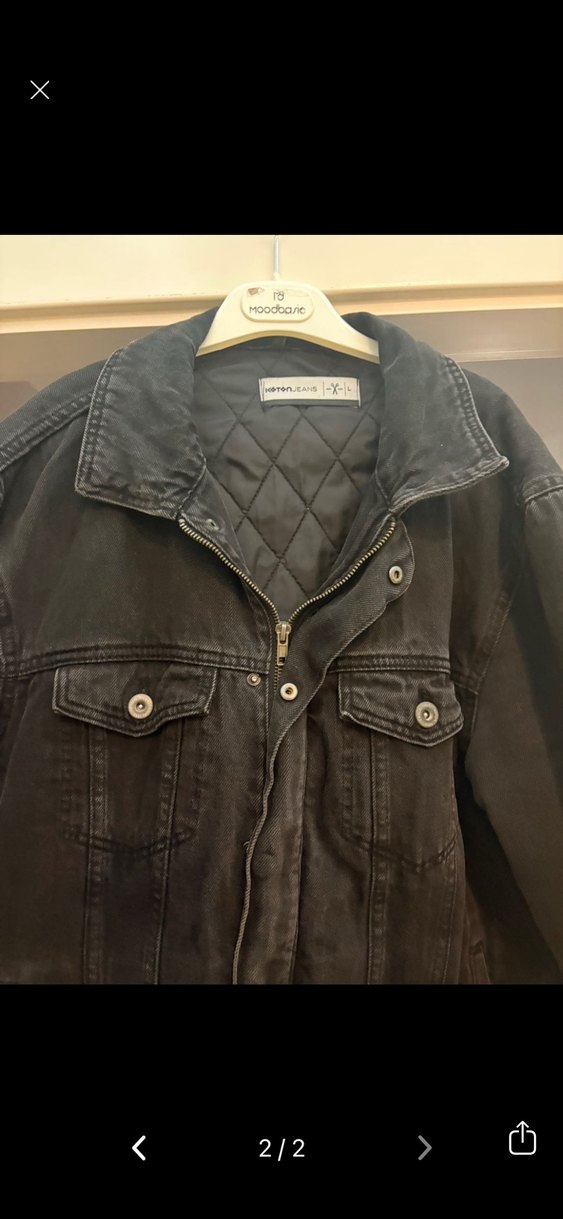 Antrasit Fermuarlı Erkek Denim Ceket - Görsel 2