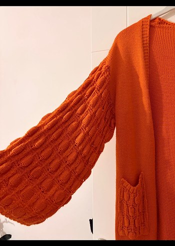 Brtc Marka Bohem Tarzı Örgü Kadın Kışlık Uzun Hırka - Görsel 3