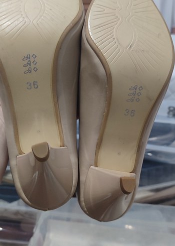 Bej Rugan Stiletto Topuklu Kadın Ayakkabı - Görsel 6