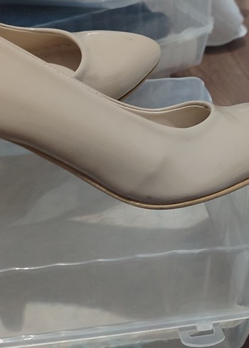 Bej Rugan Stiletto Topuklu Kadın Ayakkabı - Görsel 5