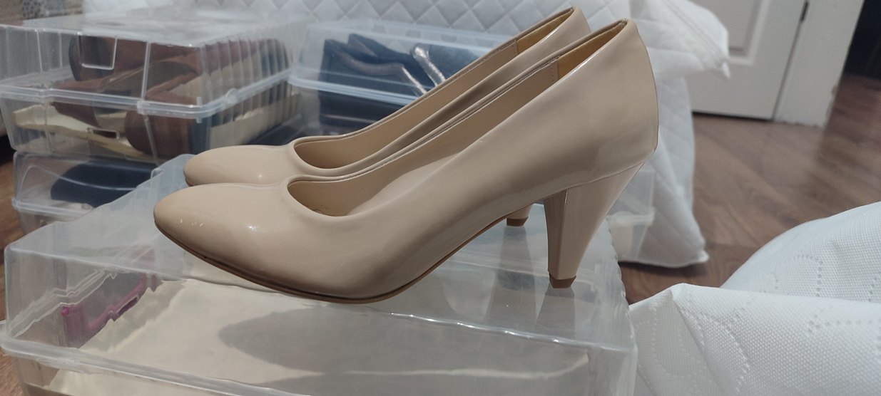 Bej Rugan Stiletto Topuklu Kadın Ayakkabı - Görsel 2