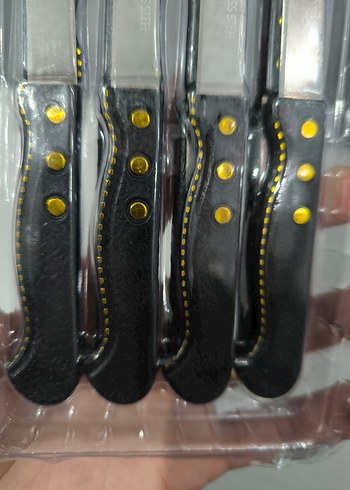 Siyah 12 Parça Bıçak Seti siyah gold - Görsel 3