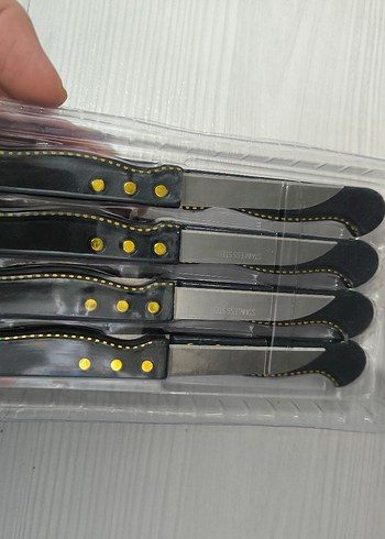 Siyah 12 Parça Bıçak Seti siyah gold - Görsel 2