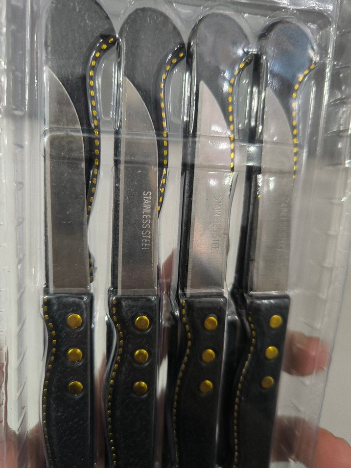 Siyah 12 Parça Bıçak Seti siyah gold - Görsel 4