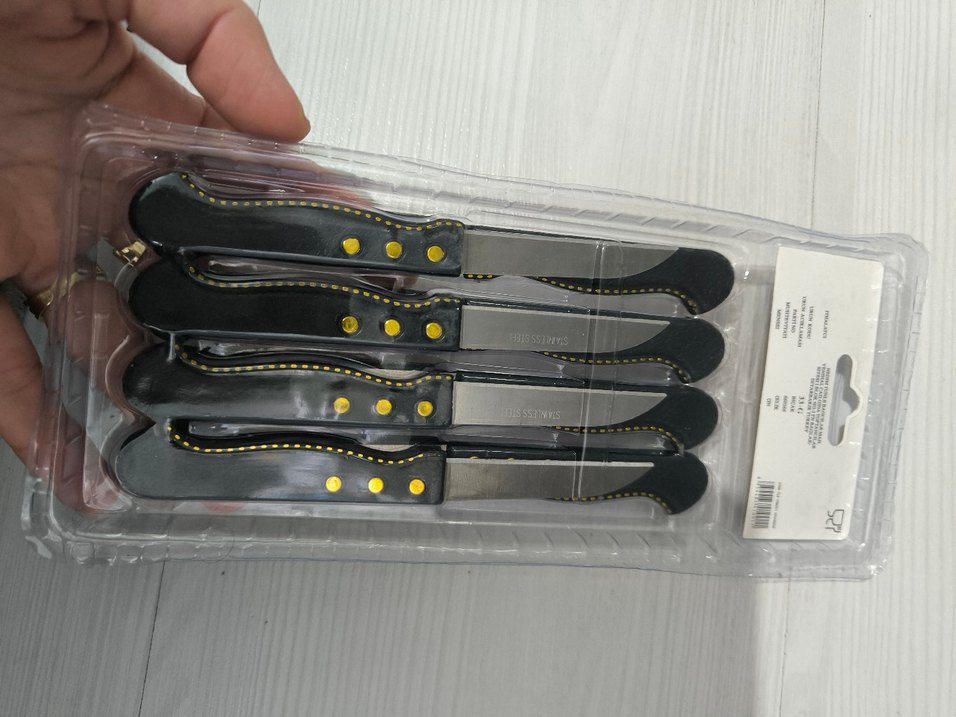 Siyah 12 Parça Bıçak Seti siyah gold - Görsel 2