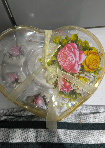 Porselen Çiçek Desenli 6'lı Kahve Fincanı Seti - Görsel 7