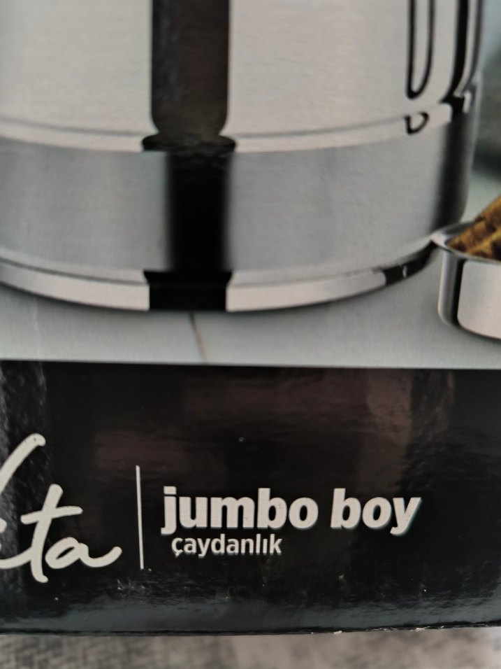 Bonera Gri Çelik Çaydanlık Seti Jumbo boy - Görsel 4