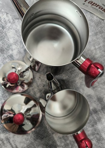 Hascevher mini Çelik Çaydanlık takımı sıfır - Görsel 7