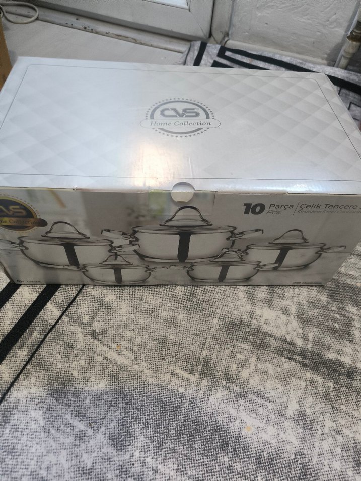CVS 10 parça çelik tencere seti sıfır kutulu - Görsel 4