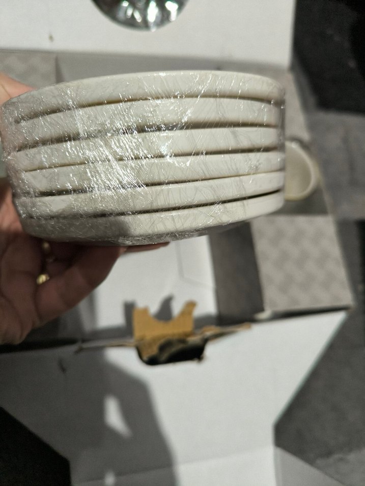 Beyaz Altın Detaylı Porselen Fincan Takımı - Görsel 5