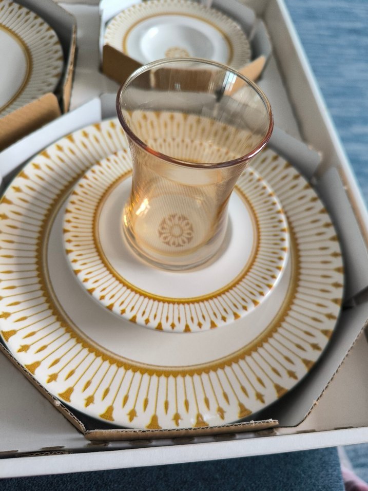 Herencia beyaz ve Altın Desenli 6'lı Çay Seti - Görsel 5