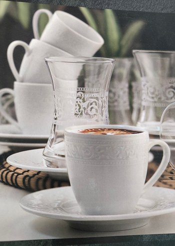 Kütahya porselen 18 parça çay/kahve seti sıfır - Görsel 5